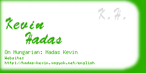 kevin hadas business card